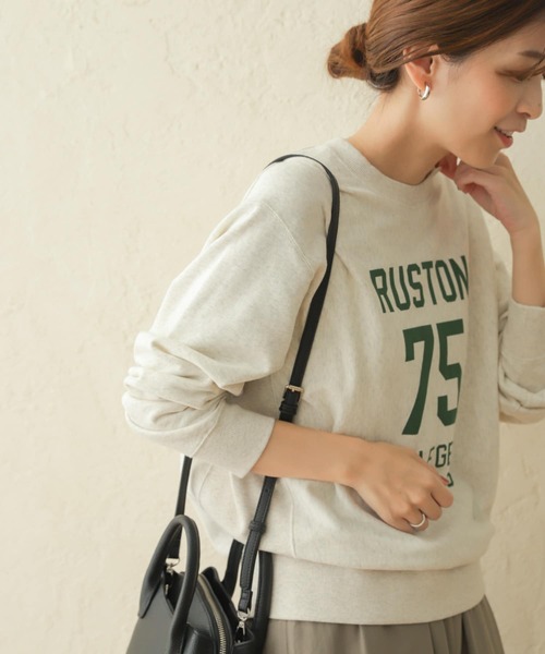 URBAN RESEARCH DOORS（アーバンリサーチドアーズ）の「ミニ裏毛ナンバリングスウェット（スウェット・レディース・ネイビー/オートミール・MEDIUM）」の10枚目の写真