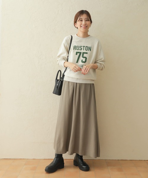 URBAN RESEARCH DOORS（アーバンリサーチドアーズ）の「ミニ裏毛ナンバリングスウェット（スウェット・レディース・ネイビー/オートミール・MEDIUM）」の12枚目の写真