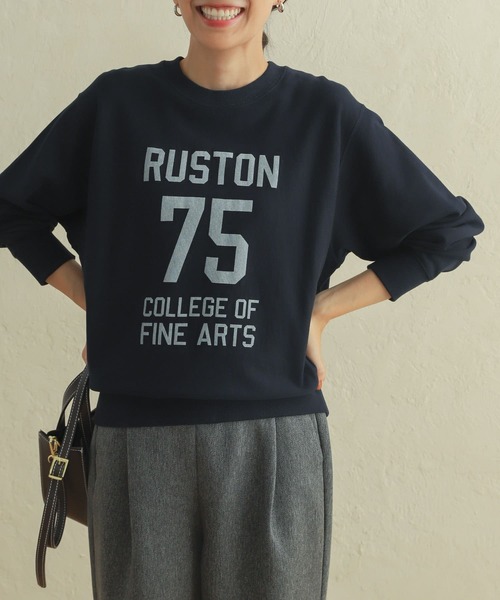 URBAN RESEARCH DOORS（アーバンリサーチドアーズ）の「ミニ裏毛ナンバリングスウェット（スウェット・レディース・ネイビー/オートミール・MEDIUM）」の14枚目の写真