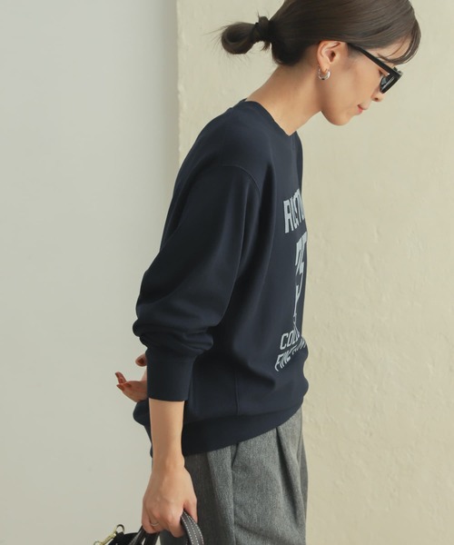 URBAN RESEARCH DOORS（アーバンリサーチドアーズ）の「ミニ裏毛ナンバリングスウェット（スウェット・レディース・ネイビー/オートミール・MEDIUM）」の19枚目の写真