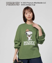 【CAMP7】スヌーピーコラボプリント長袖Ｔシャツ