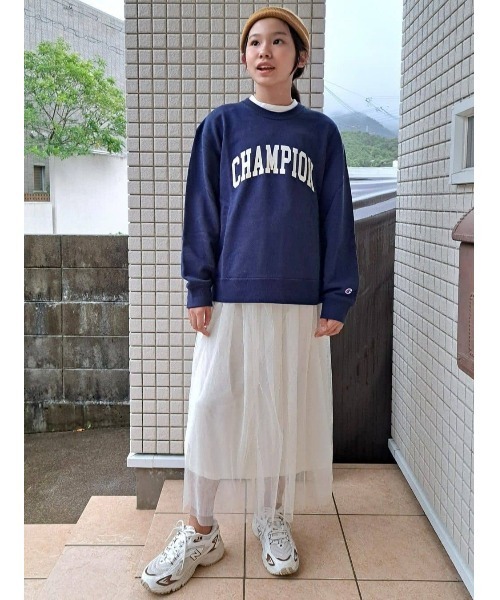 Champion（チャンピオン）の「【Champion】カレッジロゴプリントスウェット（スウェット・キッズ・グレー/ネイビー・160/150/140/130/120）」の3枚目の写真