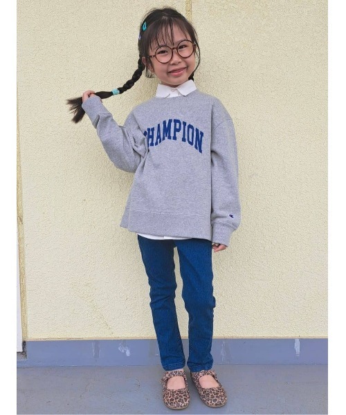 Champion（チャンピオン）の「【Champion】カレッジロゴプリントスウェット（スウェット・キッズ・グレー/ネイビー・160/150/140/130/120）」の16枚目の写真