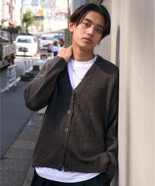 Ada.(エイダ)の「オーバーサイズモヘアカーディガン(カーディガン/ボレロ・レディース・チャコール/ピンク系その他/ブルー/ライトグリーン・FREE)」の5枚目の写真