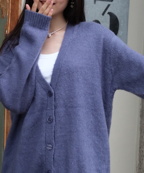 Ada.(エイダ)の「オーバーサイズモヘアカーディガン(カーディガン/ボレロ・レディース・チャコール/ピンク系その他/ブルー/ライトグリーン・FREE)」の16枚目の写真