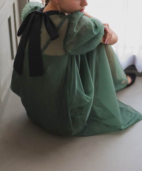 Dorry Doll(ドリードール)の「Aラインシアードレス(ドレス・レディース・オレンジ/ブラック/グリーン/ブラウン・SHORT/M)」の19枚目の写真