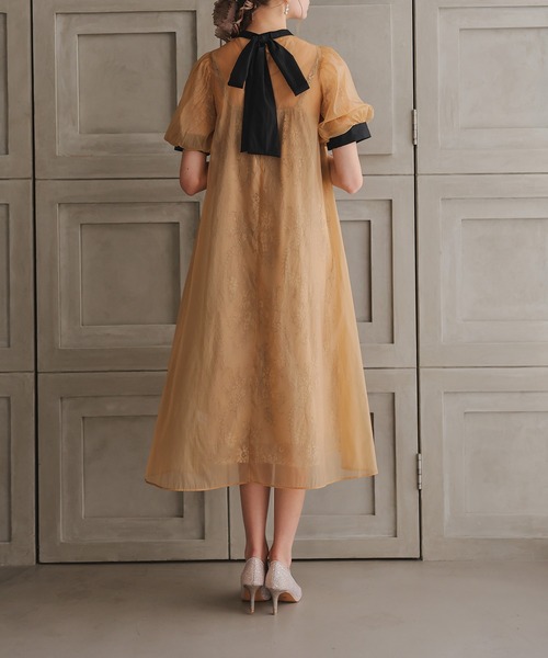 Dorry Doll(ドリードール)の「Aラインシアードレス(ドレス・レディース・オレンジ/ブラック/グリーン/ブラウン・SHORT/M)」の22枚目の写真