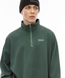 ELEMENT | ELEMENT メンズ ROCK HALF トレーナー 【2023年秋冬モデル】/エレメント胸ワンポイントハーフZIPトレーナー(スウェット)