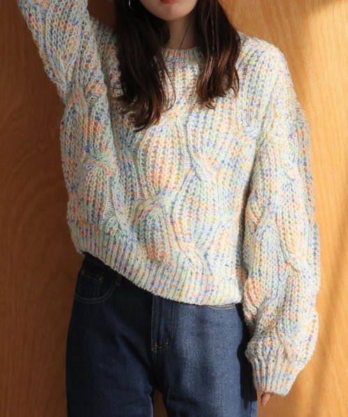 LAFFMO（ラフモ）の「ミックスカラーニット（ニット/セーター）」 - WEAR