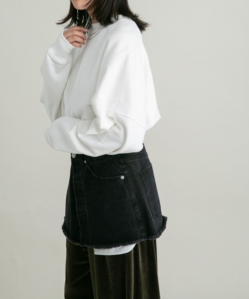 KBF（ケイビーエフ）の「『UR TECH』コンパクトスウェット（スウェット・レディース・ネイビー/オフホワイト/グレー・ONE）」の10枚目の写真