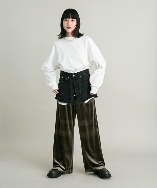 KBF（ケイビーエフ）の「『UR TECH』コンパクトスウェット（スウェット・レディース・ネイビー/オフホワイト/グレー・ONE）」の12枚目の写真