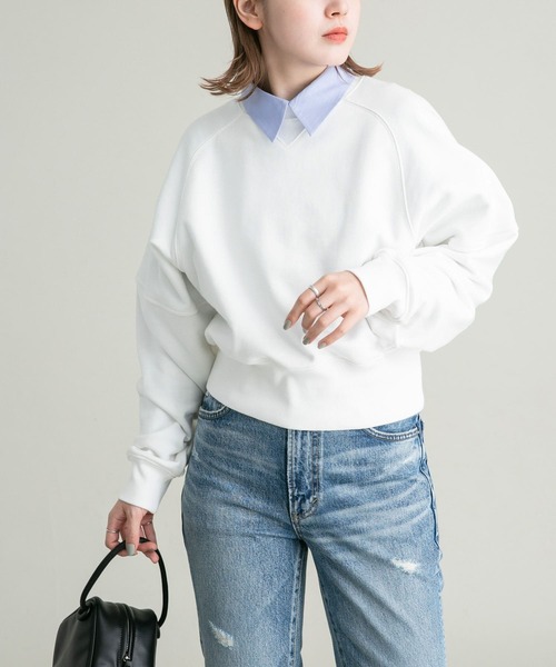 KBF（ケイビーエフ）の「『UR TECH』コンパクトスウェット（スウェット・レディース・ネイビー/オフホワイト/グレー・ONE）」の19枚目の写真