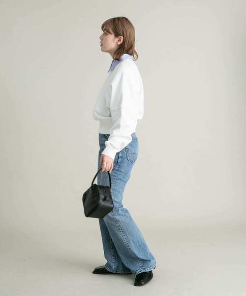 KBF（ケイビーエフ）の「『UR TECH』コンパクトスウェット（スウェット・レディース・ネイビー/オフホワイト/グレー・ONE）」の6枚目の写真