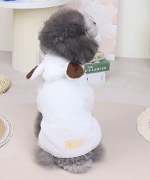 VIBGYOR Women（ヴィブジョー　ウィメン）の「【float】猫 ネコ 犬 イヌ ホワイト×ブラウン クマ 着ぐるみ ウェア（ペットウェア）」