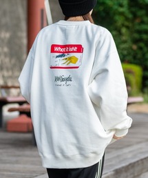 【h】〔(What it isNT)art by MARKGONZALES〕裏起毛 バックプリント RELAX FIT トレーナー