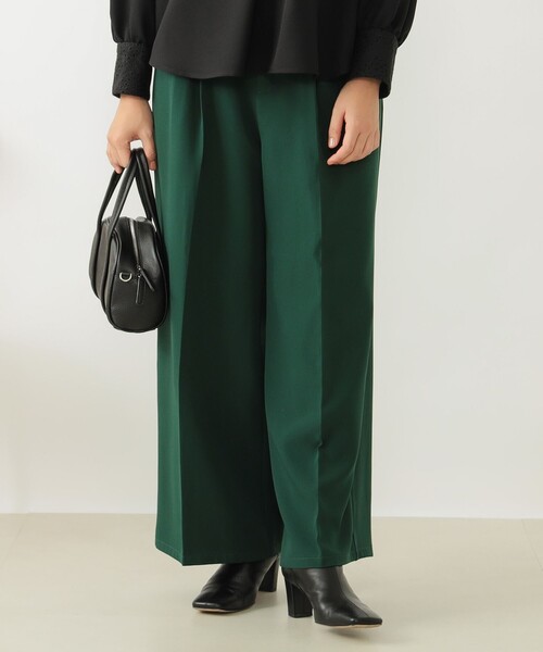 B:MING by BEAMS（ビーミングバイビームス）の「タック ワイドパンツ（その他パンツ・レディース・ブラウン系その他/ブラック/ダークグリーン・MEDIUM/SMALL）」の3枚目の写真