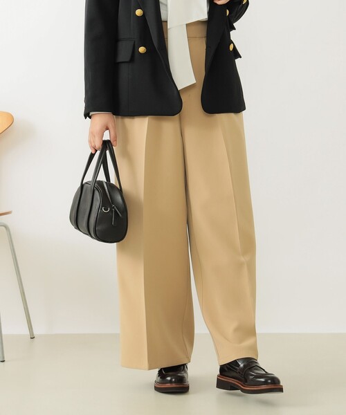 B:MING by BEAMS（ビーミングバイビームス）の「タック ワイドパンツ（その他パンツ・レディース・ブラウン系その他/ブラック/ダークグリーン・MEDIUM/SMALL）」の10枚目の写真