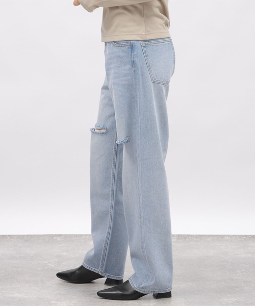 LAKOLE（ラコレ）の「カットアウトデニム / 982734（デニムパンツ・レディース・チャコールグレー/ライトブルー/ブルー・SMALL/MEDIUM/LARGE）」の20枚目の写真