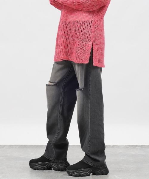 LAKOLE（ラコレ）の「カットアウトデニム / 982734（デニムパンツ・レディース・チャコールグレー/ライトブルー/ブルー・SMALL/MEDIUM/LARGE）」の7枚目の写真