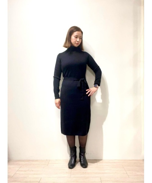 BROOKS BROTHERS（ブルックスブラザーズ）の「メリノウール ベルテッド タートルネック セータードレス（ワンピース・レディース・ブラック/ヘザーグレー・SMALL/MEDIUM/X-SMALL）」の20枚目の写真