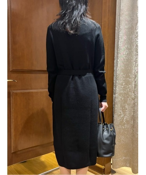 BROOKS BROTHERS（ブルックスブラザーズ）の「メリノウール ベルテッド タートルネック セータードレス（ワンピース・レディース・ブラック/ヘザーグレー・SMALL/MEDIUM/X-SMALL）」の18枚目の写真