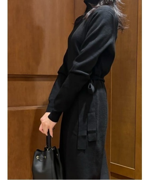 BROOKS BROTHERS（ブルックスブラザーズ）の「メリノウール ベルテッド タートルネック セータードレス（ワンピース・レディース・ブラック/ヘザーグレー・SMALL/MEDIUM/X-SMALL）」の17枚目の写真
