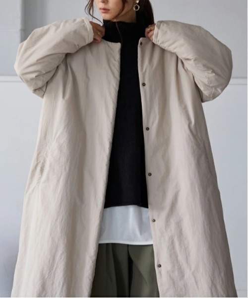 限界特価❗️オールドイングランド　中綿ロングコート 140-150]フィット＆フレア中綿ロングコート(その他のコート