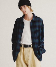 フリンジオンブレチェックシャツ