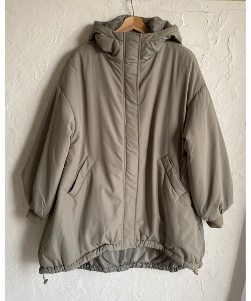 【セール】スタンドカラーフード付きロング丈中綿ダウンモンスターコート（ダウンジャケット/コート）｜She's Closet（シーズクローゼット）