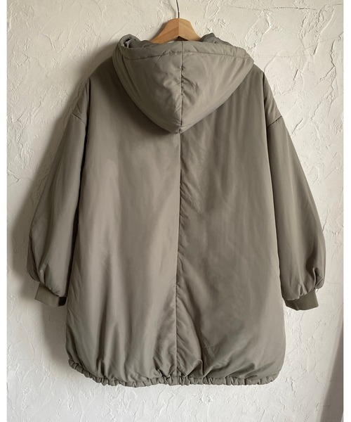 【セール】スタンドカラーフード付きロング丈中綿ダウンモンスターコート（ダウンジャケット/コート）｜She's Closet（シーズクローゼット）