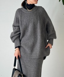 un dix cors（アンディコール）の「畦編みスリット入りニット（ニット/セーター）」