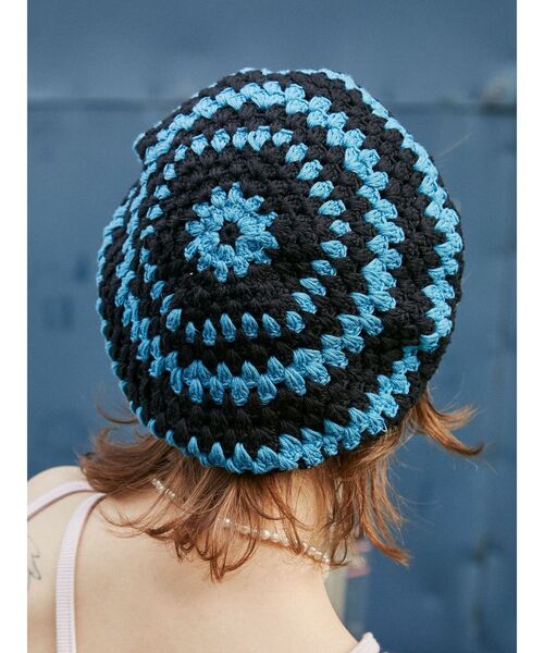 jouetie（ジュエティ）の「クロシェベレー（ハンチング/ベレー帽・レディース・ブラック/ブラウン・FREE）」の6枚目の写真