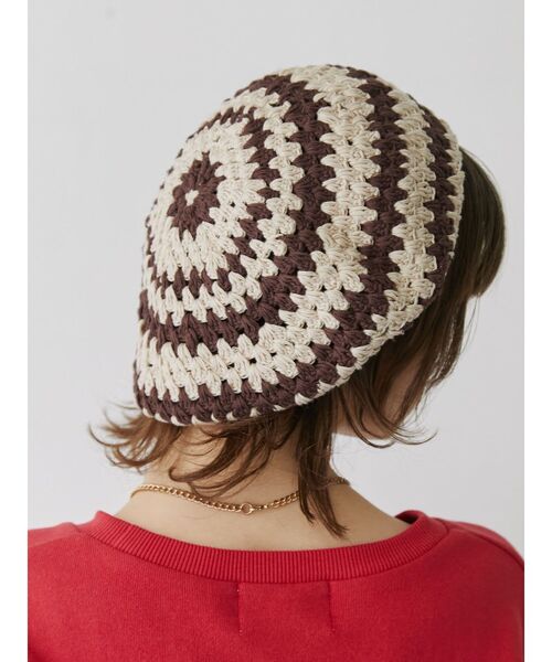 jouetie（ジュエティ）の「クロシェベレー（ハンチング/ベレー帽・レディース・ブラック/ブラウン・FREE）」の15枚目の写真