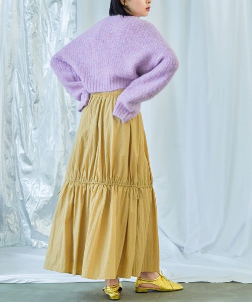 Fashion Letter(ファッションレター)の「ラウンドネック クロップド丈 モヘアニットプルオーバー(ニット/セーター・レディース・ブルー/グレー/ライトグレー/ライトパープル・M)」の14枚目の写真