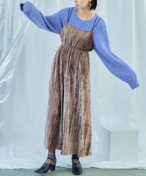Fashion Letter(ファッションレター)の「ラウンドネック クロップド丈 モヘアニットプルオーバー(ニット/セーター・レディース・ブルー/グレー/ライトグレー/ライトパープル・M)」の19枚目の写真