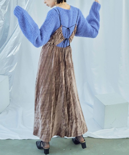 Fashion Letter(ファッションレター)の「ラウンドネック クロップド丈 モヘアニットプルオーバー(ニット/セーター・レディース・ブルー/グレー/ライトグレー/ライトパープル・M)」の22枚目の写真