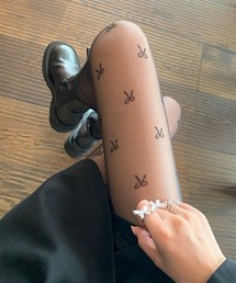 Vipoa（ヴィポア）の「mini ribbon sheer tights（タイツ/ストッキング）」