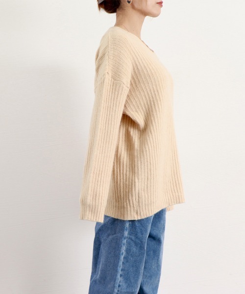 Miniministore（ミニミニストア）の「リブ ニットトップス春秋冬ニットセーター（ニット/セーター・レディース・ベージュ/グレー/ライトベージュ/ライトブラウン/ブラック・フリー）」の11枚目の写真
