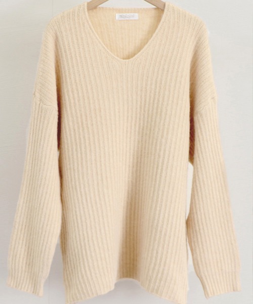Miniministore（ミニミニストア）の「リブ ニットトップス春秋冬ニットセーター（ニット/セーター・レディース・ベージュ/グレー/ライトベージュ/ライトブラウン/ブラック・フリー）」の13枚目の写真