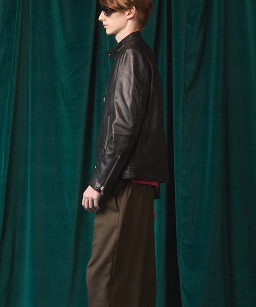 UNISEX》Dress-Fit Sheep Leather Single Rider Jacket/ドレス