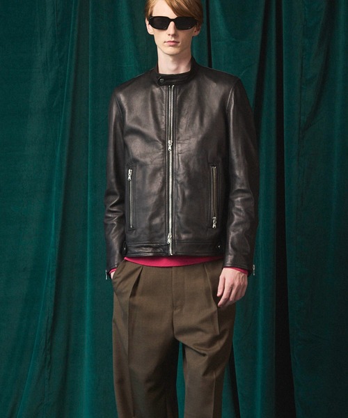 UNISEX》Dress-Fit Sheep Leather Single Rider Jacket/ドレス