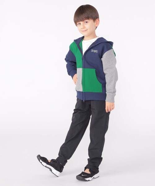 SHIPS(シップス)の「SHIPS KIDS:100~130cm / ロゴ フード ジップ パーカー(カーディガン/ボレロ・キッズ・ヘザーグレー/マルチ/ネイビー・120/130/110/100)」の5枚目の写真