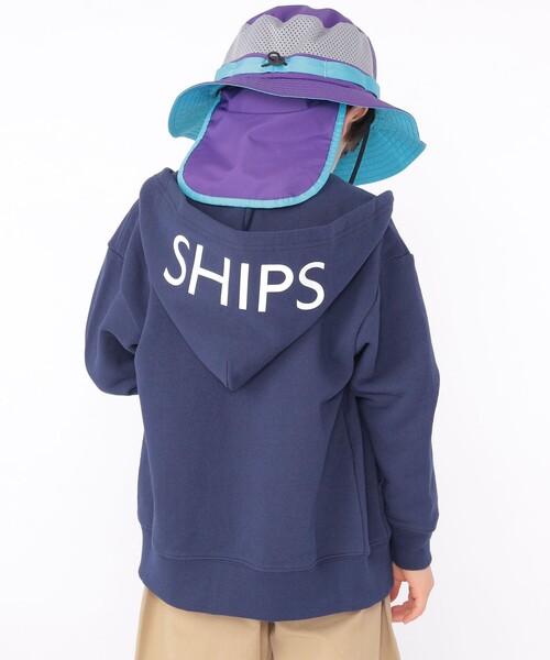 SHIPS(シップス)の「SHIPS KIDS:100~130cm / ロゴ フード ジップ パーカー(カーディガン/ボレロ・キッズ・ヘザーグレー/マルチ/ネイビー・120/130/110/100)」の10枚目の写真