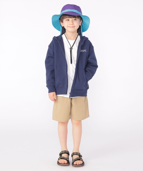 SHIPS(シップス)の「SHIPS KIDS:100~130cm / ロゴ フード ジップ パーカー(カーディガン/ボレロ・キッズ・ヘザーグレー/マルチ/ネイビー・120/130/110/100)」の13枚目の写真