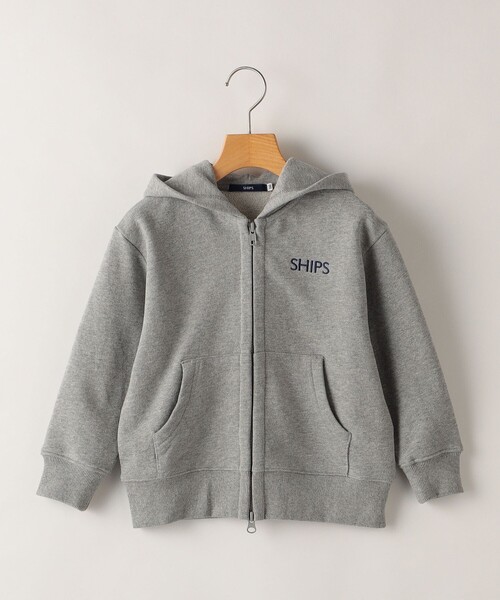 SHIPS(シップス)の「SHIPS KIDS:100~130cm / ロゴ フード ジップ パーカー(カーディガン/ボレロ・キッズ・ヘザーグレー/マルチ/ネイビー・120/130/110/100)」の15枚目の写真