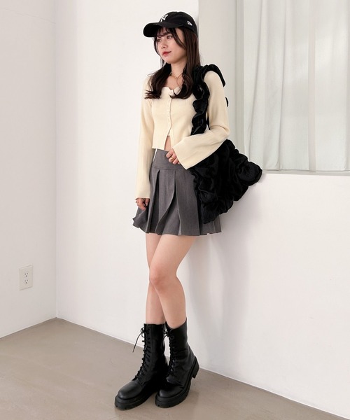 Heather（ヘザー）の「ハートネックデザインニット  102410（ニット/セーター・レディース・アイボリー/ブラック/グレー・FREE）」の8枚目の写真