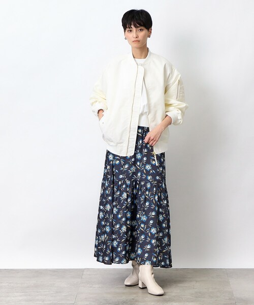 OPAQUE.CLIP（オペークドットクリップ）の「◆≪ヒルナンデス！で紹介≫ オーバーシルエットMA-1【洗濯機洗い可】（ブルゾン・レディース・チャコールグレー/ホワイト・38/40）」の19枚目の写真