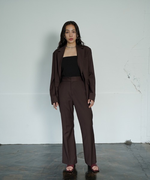 CIEL'AIR(シエルエアー)の「Back Slit Trouser(その他パンツ・レディース・ブラウン/カーキ・M/L)」の4枚目の写真