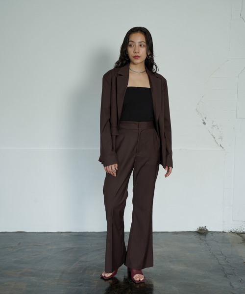 CIEL'AIR(シエルエアー)の「Back Slit Trouser(その他パンツ・レディース・ブラウン/カーキ・M/L)」の5枚目の写真