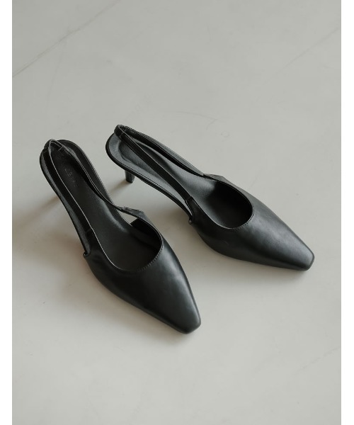 Re:EDIT（リエディ）の「[神山まりあさん着用][2024AW SHOES COLLECTION][販売数1千足突破！][大きいサイズ有]バックストラップスクエアトゥミュールパンプス（パンプス・レディース・ゴールド/シルバー/ドット/ホワイト/ブラック/ボルドー/キャメル/レオパード・LARGE/X-LARGE/MEDIUM/SMALL/XX-LARGE）」の9枚目の写真